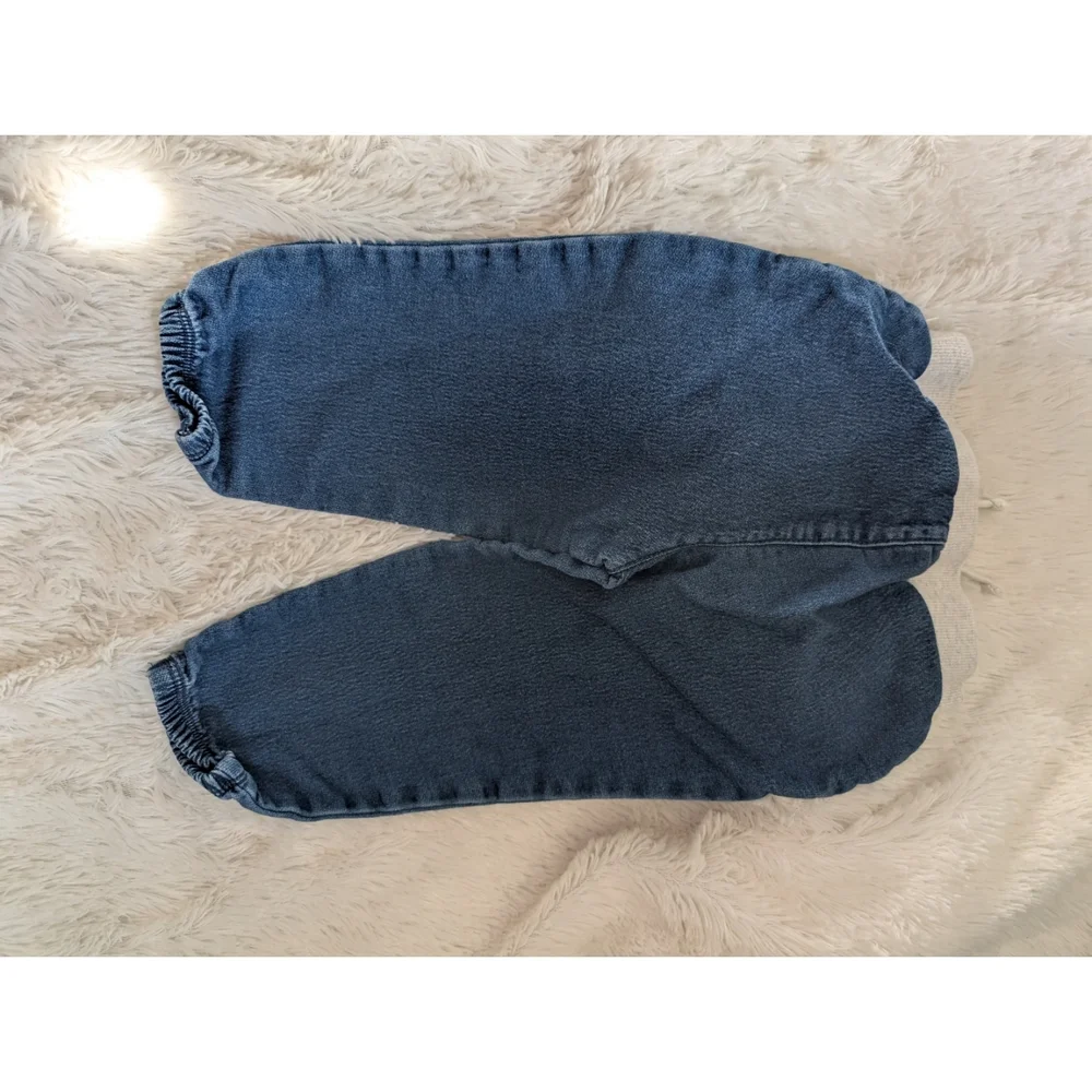 Carter's Blue Denim Jean Kids Joggers Pants Pull On Waist Size 18 Months
